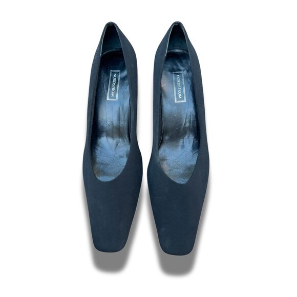 Nordstrom Glow 2" Black Heels Size 8 Elegant Square-Toe Pumps Women - Picture 3 of 12